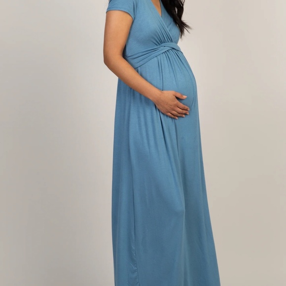 Pinkblush Blue Wrap Dress - Picture 5 of 10